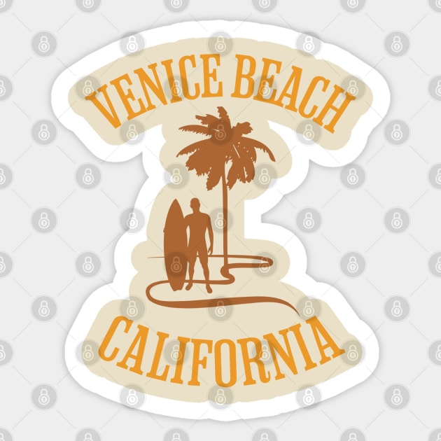 Venice-Beach Sticker by Junalben Mamaril